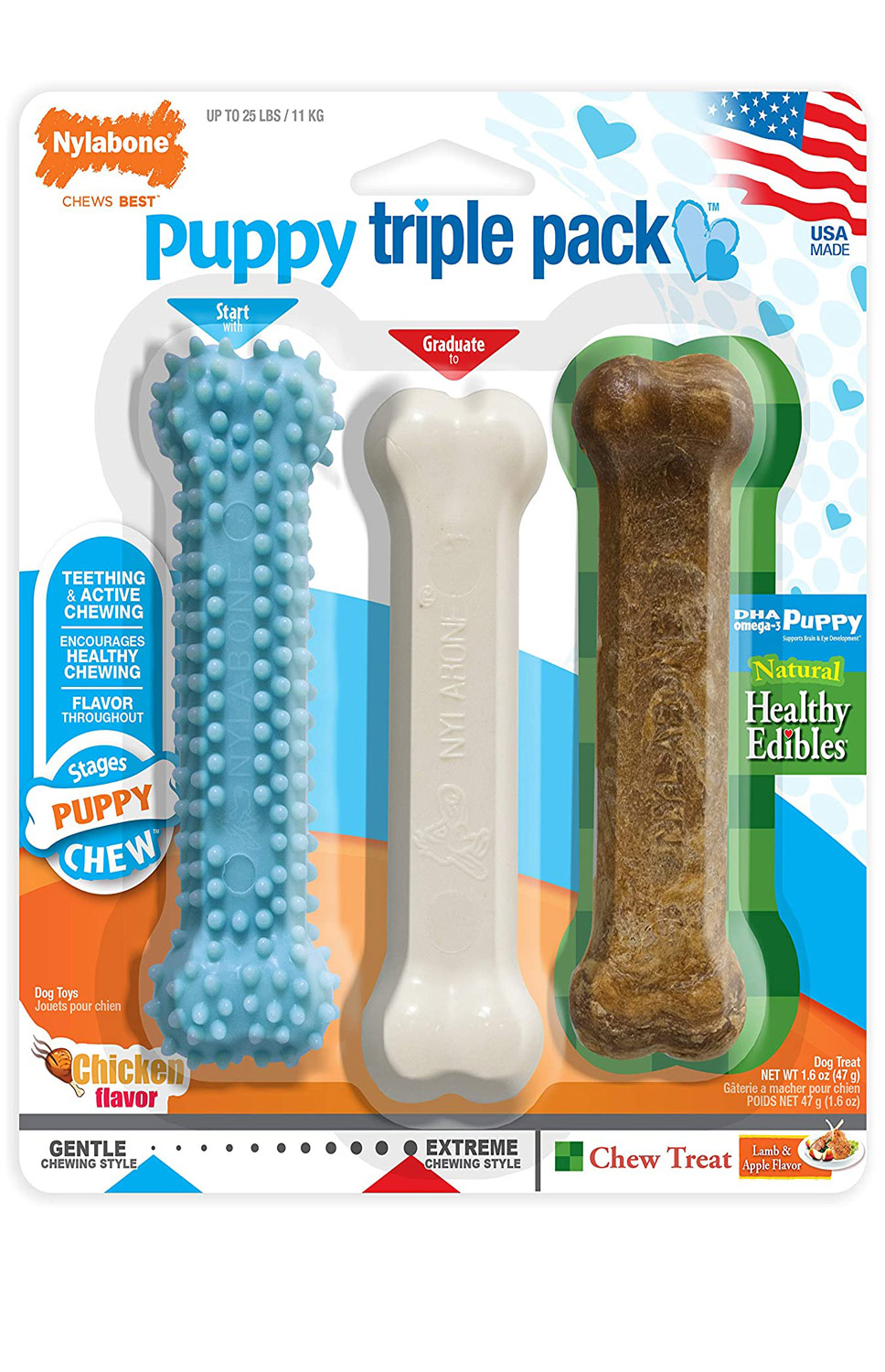 Nylabone Puppy Chew Variety Pack 