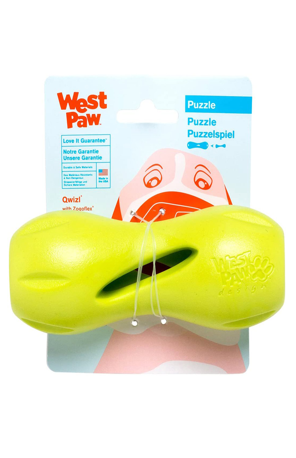 West Paw Zogoflex Qwizl Dog Puzzle Treat Toy 